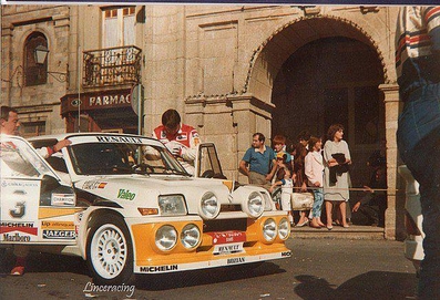 Carlos Sainz Cenamor - Antonio Boto
7º Rally San Froilan 1985. Renault 5 Maxiturbo (2-M-2527-P). Abandonó por accidente.

Del 12 al 13 de Octubre
Superficie: asfalto.

Tomaron la salida 55 equipos, finalizaron 28.@
Palabras clave: ;Renault;Maxiturbo;Grupo_B;San_Froilan;1985;Personajes