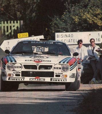 Attilio Bettega - Maurizio Perissinot
29º Tour de Corse - Rallye de France 1985. Lancia Rally 037 (TO 09006D). Abandonó por fatal accidente en SS4 Zerubia - Santa Giulia de 30.60 km (D.E.P. / R.I.P.).

Del 2 al 4 de Mayo, Ajaccio, Córcega, Francia.
Superficie: asfalto.

El Rally tenia un total de 1603.00 km de los que 1122.25 km divididos en 30 tramos eran especiales, (1 de ellos fue cancelado, SS5 Sartene - Zonza de 44.23 km, por el fatal accidente en el tramo anterior de Attilio Bettega).

Tomaron la salida 139 equipos, finalizaron 45.@
Palabras clave: ;Lancia;Rally;Corcega;Grupo_B;1985;Corse