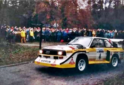 Walter Röhrl - Phil Short
34º Lombard Rally RAC 1985. Audi Sport Quattro S1 E2 (IN-NY 18). Abandonó por accidente con vuelco en SS15 Rheola de 20 Km.

Del 24 al 28 de Noviembre, Nottingham, Inglaterra.
Superficie: tierra.

El Rally tenia un total de 3507 km de los que 896.98 km divididos en 65 tramos eran especiales, (2 de ellas fueron canceladas, SS43 Kielder Forest - Ogre Hill de 12,02 Km y SS64 Nuss de 8,79 Km).

Tomaron la salida 155 equipos, finalizaron 62.@
Palabras clave: Walter_Röhrl;Phil_Short;Audi;Sport;Quattro;Grupo_B;Gran_Bretaña;1985;RAC_Rally;Inglaterra