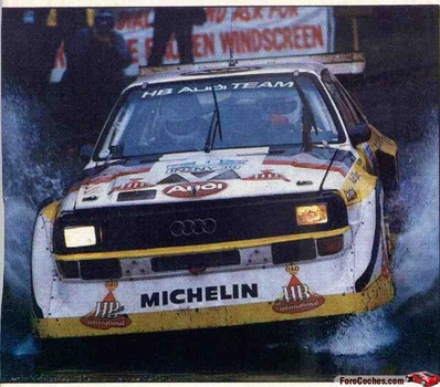 Walter Röhrl - Phil Short
34º Lombard Rally RAC 1985. Audi Sport Quattro S1 E2 (IN-NY 18). Abandonó por accidente con vuelco en SS15 Rheola de 20 Km.

Del 24 al 28 de Noviembre, Nottingham, Inglaterra.
Superficie: tierra.

El Rally tenia un total de 3507 km de los que 896.98 km divididos en 65 tramos eran especiales, (2 de ellas fueron canceladas, SS43 Kielder Forest - Ogre Hill de 12,02 Km y SS64 Nuss de 8,79 Km).

Tomaron la salida 155 equipos, finalizaron 62.@
Palabras clave: Walter_Röhrl;Phil_Short;Audi;Sport;Quattro;S1;E2;Grupo_B;Gran_Bretaña;1985;Inglaterra