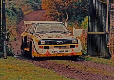 Walter Röhrl - Phil Short
34º Lombard Rally RAC 1985. Audi Sport Quattro S1 E2 (IN-NY 18). Abandonó por accidente con vuelco en SS15 Rheola de 20 Km.

Del 24 al 28 de Noviembre, Nottingham, Inglaterra.
Superficie: tierra.

El Rally tenia un total de 3507 km de los que 896.98 km divididos en 65 tramos eran especiales, (2 de ellas fueron canceladas, SS43 Kielder Forest - Ogre Hill de 12,02 Km y SS64 Nuss de 8,79 Km).

Tomaron la salida 155 equipos, finalizaron 62.@
Palabras clave: Walter_Röhrl;Phil_Short;Audi;Sport;Quattro;S1;E2;Gran_Bretaña;1985;RAC_Rally;Inglaterra
