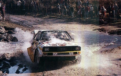 Stig Blomqvist - Björn Cederberg
5º Marlboro Rally Argentina 1985. Audi Sport Quattro S1 E2 (652 Z-943). Abandonó por motor en SS8 Charbonier de 61.25 Km.

Del 30 de Julio al 3 de Agosto, Buenos Aires - Cordoba, Argentina.
Superficie: tierra.

El Rally tenia un total de 2616.00 km de los que 956.71 km divididos en 23 tramos eran especiales.

Tomaron la salida 138 equipos, finalizaron 39.@
Palabras clave: Stig_Blomqvist;Audi;Sport;Quattro;Grupo_B;Argentina;1985;Debut