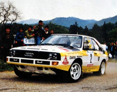Walter Röhrl - Christian Geistdörfer
29º Tour de Corse - Rallye de France 1985. Audi Sport Quattro S1 (IN-NT 61). Abandonó por los frenos en SS1 Verghia - Pont de la Masina de 38,09 Km.

Del 2 al 4 de Mayo, Ajaccio, Córcega, Francia.
Superficie: asfalto.

El Rally tenia un total de 1603.00 km de los que 1122.25 km divididos en 30 tramos eran especiales, (1 de ellos fue cancelado, SS5 Sartene - Zonza de 44.23 km, por el fatal accidente en el tramo anterior de Attilio Bettega).

Tomaron la salida 139 equipos, finalizaron 45.@
Palabras clave: Walter_Röhrl;Audi;Sport;Quattro;Grupo_B;Corcega;1985;Corse