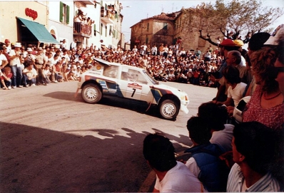 Bruno Saby - Jean-François Fauchille
27º Rally Sanremo 1985. Peugeot 205 Turbo 16 E2 (709 EXC 75). Abandonó por motor en SS37 Ronde 2 de 37,22 Km.

Del 29 de Septiembre al 4 de Octubre, Sanremo, Liguria, Imperia, Italia.
Superficie: asfalto - tierra.

El Rally tenia un total de 2340.56 km, de los que 696.90 km divididos en 45 tramos eran especiales (2 de ellos fueron cancelados SS20 Murio 1 de 9.12 km, SS36 Ronde 1 de 37.22 km).

Tomaron la salida 98 equipos, finalizaron 33.@
Palabras clave: ;Peugeot;Turbo;Grupo_B;Sanremo;1985;Chiusdino