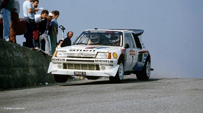 Bruno Saby - Jean-François Fauchille
27º Rally Sanremo 1985. Peugeot 205 Turbo 16 E2 (709 EXC 75). Abandonó por motor en SS37 Ronde 2 de 37,22 Km.

Del 29 de Septiembre al 4 de Octubre, Sanremo, Liguria, Imperia, Italia.
Superficie: asfalto - tierra.

El Rally tenia un total de 2340.56 km, de los que 696.90 km divididos en 45 tramos eran especiales (2 de ellos fueron cancelados SS20 Murio 1 de 9.12 km, SS36 Ronde 1 de 37.22 km).

Tomaron la salida 98 equipos, finalizaron 33.

© McKlein Photography
@
Palabras clave: ;Peugeot;Turbo;Grupo_B;Sanremo;1985