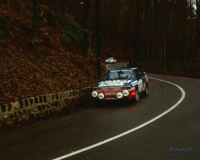 Pierre Bos - Jean-Claude Leuvrey
53º Rallye Automobile de Monte-Carlo 1985. Audi Quattro A1 (111 SQ 54). Abandonó por pérdida de rueda.

Del 26 de Enero al 1 de Febrero, Monte-Carlo.
Superficie: asfalto -nieve.

El Rally tenía un total de 3999.00 km de los que 851.10 km divididos en 34 tramos eran especiales (1 de ellos fue cancelado SS17).

Tomaron la salida 117 equipos, finalizaron 68.@
Palabras clave: Audi;Quattro;Grupo_B;Montecarlo;1985