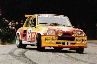 Didier Auriol - Bernard Occelli
6º Rallye International des Garrigues 1985. Renault 5 Maxiturbo (21 RG 28). Abandonó, desconocemos el motivo.

Del 29 al 30 de Marzo, Nimes, Gard, Occitania, Francia.
Superficie: asfalto.

Desconocemos los kilómetros de la prueba tanto totales como cronmetrados.

Tomaron la salida 101 equipos, finalizaron 47.@
Palabras clave: Didier_Auriol;Renault;Maxiturbo;Grupo_B;Garrigues;1985