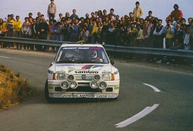 Antonio Zanini Sans - Josep Autet
19º Rally Girona-Guilleries Cales de Palafrugell 1985. Peugeot 205 Turbo 16. Abandonó por accidente.

Del 13 al 14 de Abril, Llafranch, Costa Brava, Catalunya, España. Superficie: asfalto.@
Palabras clave: Antonio_Zanini;Josep_Autet;Girona;Peugeot;Turbo;Grupo_B;1985