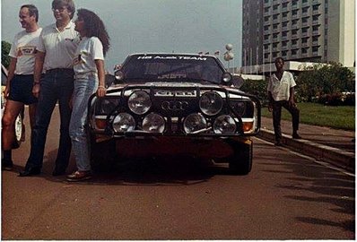 Michèle Mouton - Arne Hertz
17º Rallye Cote d'Ivoire 1985. Audi Sport Quattro S1. Abandonó en CH62.

Éste abandono creó una gran controversia que derramó muchos ríos de tinta en su momento y que nunca se aclaró.

En las primeras fotos del álbum dedicadas al Rally contamos la historia, empezando con un accidente de Mouton durante las pruebas del Audi Sport Quattro S1 para el Rally.

Del 30 de Octubre al 3 de Noviembre, Yamoussoukro, Costa de Marfil.
Superficie: tierra.

El Rally tenia un total de 4103.00 Km con 71 controles horarios.

Se inscribieron 50 equipos, tomaron la salida 50, finalizaron 8.

[/b][url=http://motorcanalsbalil.no-ip.info/displayimage.php?album=711&pid=60942#top_display_media] [b][u]La Historia de la controversia.[/u][/b] [/url]

@
Palabras clave: Michele_Mouton;Audi;Sport;Quattro;Grupo_B;Costa_Marfil;1985;Personajes