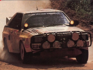 Michèle Mouton - Arne Hertz
17º Rallye Cote d'Ivoire 1985. Audi Sport Quattro S1. Abandonó en CH62.

Éste abandono creó una gran controversia que derramó muchos ríos de tinta en su momento y que nunca se aclaró.

En las primeras fotos del álbum dedicadas al Rally contamos la historia, empezando con un accidente de Mouton durante las pruebas del Audi Sport Quattro S1 para el Rally.

Del 30 de Octubre al 3 de Noviembre, Yamoussoukro, Costa de Marfil.
Superficie: tierra.

El Rally tenia un total de 4103.00 Km con 71 controles horarios.

Se inscribieron 50 equipos, tomaron la salida 50, finalizaron 8.

[/b][url=http://motorcanalsbalil.no-ip.info/displayimage.php?album=711&pid=60942#top_display_media] [b][u]La Historia de la controversia.[/u][/b] [/url]

@
Palabras clave: Michele_Mouton;Audi;Sport;Quattro;Grupo_B;Costa_Marfil;1985