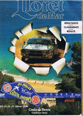 34º Rally Costa Brava 1986
"La Caixa"

Del 21 al 23 de Febrero, Lloret de Mar, Girona, Catalunya, España.
Superficie: asfalto - tierra.

El Rally tenia un total de 1293.91 Km de los que 557.07 Km divididos en 29 tramos eran especiales.

Se inscribieron 110 equipos, tomaron la salida 94, finalizaron 30.
Palabras clave: Programas;Detalles;Costa_Brava;1986