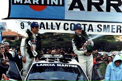 Henri Toivonen - Sergio Cresto
9º Rally Costa Smeralda 1986. Lancia Delta S4 (A6 37614). Clasificado 1º.

Del 16 al 18 de Abril, Porto cervo, norte de Cerdeña, Italia.

Superficie: tierra.
El Rally constaba de 546.00 Km cronometrados divididos en 35 tramos especiales.

Tomaron la salida 79 equipos, finalizaron 32.@
Palabras clave: Henri_Toivonen;Sergio_Cresto;Lancia;Delta;S4;Costa_Smeralda;1986;Grupo_B;Personajes;parque_cerrado;Esmeralda