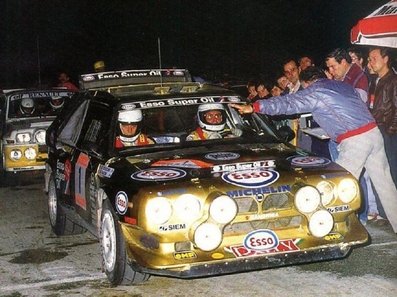 Fabrizio Tabaton - Luciano Tedeschini
23º Rallye Internacional Principe de Asturias 1986. Lancia Delta S4 (TO-77891E). Clasificado 1º.

Detrás se puede ver el Renault 5 Maxiturbo (2-M-5368-P) de Carlos Sainz - Antonio Boto, clasificado 2º.

Del 19 al 21 de Septiembre, Oviedo, España.
Superficie: asfalto.

El Rally tenia un total de 293.70 km cronometrados divididos en 24 tramos especiales.

Tomaron la salida 57 equipos, finalizaron 34.
@
Palabras clave: Fabrizio_Tabaton;Luciano_Tedeschini;Lancia;Delta;S4;Principe_Asturias;Grupo_B;1986