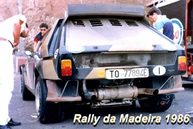 Fabrizio Tabaton - Luciano Tedeschini
27º Rali Vinho da Madeira 1986. Lancia Delta S4 (TO 77891E). Clasificado 1º.

Del 1 al 3 de Agosto, Funchal, Madeira, Portugal.
Superficie: asfalto.

El Rally constaba de 3 etapas con un total de 390.00 km cronometrados divididos en 25 tramos especiales. 

Tomaron la salida 100 equipos, finalizaron 54.@
Palabras clave: ;Luciano_Tedeschini;Lancia;Delta;Madeira;Portugal;1986;Grupo_B