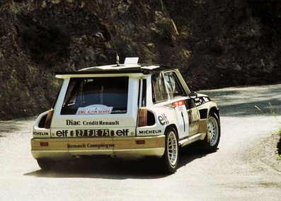 François Chatriot - Michel Perin
29º Critérium Alpin - Behra 1986. Renault 5 MaxiTurbo (27 FJE 75). Clasificado 1º.

Del 5 al 8 de Junio, Grasse (Francia).
Superficie: asfalto con un total de 385.47 km cronometrados divididos en 18 tramos, (uno de ellos, SS1 de 27.44 km fue cancelado).

Tomaron la salida 136 equipos,finalizaron 78.@
Palabras clave: ;Criterium_Alpin_Behra;Renault;Maxiturbo;Grupo_B;1986