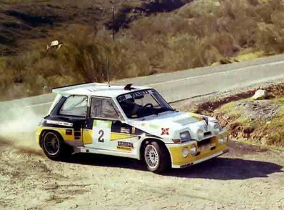 Carlos Sainz Cenamor - Antonio Boto
3º Rally Shalymar / Valeo 1986
(Cto. de España Rallyes de Asfalto)

1º Carlos Sainz - Antonio Boto
Renault 5 MaxiTurbo (VA-4650-M)
2:35.03

2º Salvador Servià - Jordi Sabater
Lancia Rally 037 (2M 6667 P)
2:36.14

3º Beny Fernández - José López Orozco
Opel Manta 400
2:38.52.

Del 15 al 16 de Noviembre, Madrid, España.
Superficie: asfal

El Rally constaba de 21 tramos cronometrados, desconocemos cuantos kilómetros totales.

Se inscribieron un mínimo de 63 equipos, finalizaron un mínimo de 48.
@
Palabras clave: ;Renault;Maxiturbo;Valeo;Madrid;1986;Grupo_B