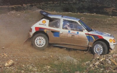 Juha Kankkunen - Juha Piironen
33º Acropolis Rally 1986. Peugeot 205 Turbo 16 E2 (319 FPF 75). Clasificado 1º.

Del 2 al 4 de Junio, Atenas, Grecia.
Superficie: tierra.

El Rally tení­a un total de 1890.00 km de los que 572.13 km divididos en 46 tramos eran especiales (8 de ellas fueron cancelados SS8, SS9, SS10, SS14, SS16, SS21, SS36 y SS45)

Tomaron la salida 101 equipos, finalizaron 34.@
Palabras clave: Juha_Kankkunen;Juha_Piironen;Peugeot;Turbo;Grupo_B;Acropolis;Grecia;1986