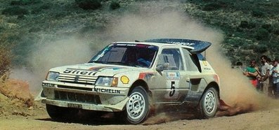 Juha Kankkunen - Juha Piironen
33º Acropolis Rally 1986. Peugeot 205 Turbo 16 E2 (319 FPF 75). Clasificado 1º.

Del 2 al 4 de Junio, Atenas, Grecia.
Superficie: tierra.

El Rally tení­a un total de 1890.00 km de los que 572.13 km divididos en 46 tramos eran especiales (8 de ellas fueron cancelados SS8, SS9, SS10, SS14, SS16, SS21, SS36 y SS45)

Tomaron la salida 101 equipos, finalizaron 34.@
Palabras clave: Juha_Kankkunen;Juha_Piironen;Peugeot;Turbo;Grupo_B;Acropolis;Grecia;1986