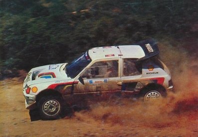 Juha Kankkunen - Juha Piironen
33º Acropolis Rally 1986. Peugeot 205 Turbo 16 E2 (319 FPF 75). Clasificado 1º.

Del 2 al 4 de Junio, Atenas, Grecia.
Superficie: tierra.

El Rally tení­a un total de 1890.00 km de los que 572.13 km divididos en 46 tramos eran especiales (8 de ellas fueron cancelados SS8, SS9, SS10, SS14, SS16, SS21, SS36 y SS45)

Tomaron la salida 101 equipos, finalizaron 34.@
Palabras clave: Juha_Kankkunen;Juha_Piironen;Peugeot;Turbo;Grupo_B;Acropolis;Grecia;1986