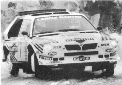 Henri Toivonen - Sergio Cresto
54º Rallye Automobile de Monte-Carlo 1986. Lancia Delta S4 (A6 37616). Clasificado 1º.

Del 18 al 24 de Enero, Monte-Carlo.
Superficie: asfalto - nieve.

El Rally tenía un total de 3984.00 km de los que 881.20 km divididos en 36 tramos eran especiales.

Tomaron la salida 156 equipos, finalizaron 65.@
Palabras clave: Lancia;grupo_b;Henri_Toivonen;Delta;S4;Montecarlo;1986;Sergio_Cresto