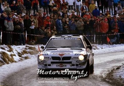 Henri Toivonen - Sergio Cresto
54º Rallye Automobile de Monte-Carlo 1986. Lancia Delta S4 (A6 37616). Clasificado 1º.

Del 18 al 24 de Enero, Monte-Carlo.
Superficie: asfalto - nieve.

El Rally tenía un total de 3984.00 km de los que 881.20 km divididos en 36 tramos eran especiales.

Tomaron la salida 156 equipos, finalizaron 65.@
Palabras clave: Henri_Toivonen;Sergio_Cresto;Lancia;Delta;Grupo_B;Montecarlo;1986