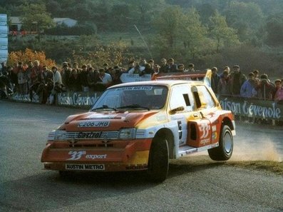 Didier Auriol - Bernard Occelli
29º Criterium des Cévennes 1986. MG Metro 6R4 (C 206 JMB). Clasificado 1º.

Del 8 al 9 de Noviembre, Montpellier, Francia.
Superficie: asfalto con un total de 277.90 km divididos en 17 tramos cronometrados.
(Uno de ellos fue cancelado SS4 Le Vigan - St-Bresson de 14.30 km)

Tomaron la salida 198 equipos, finalizaron 87.@
Palabras clave: Didier_Auriol;Bernard_Occelli;Criterium_Cevennes;MG;Metro;Grupo_B;1986