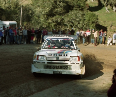 Juha Kankkunen - Juha Piironen
16º AWA Clarion Rally de Nueva Zelanda 1986. Peugeot 205 Turbo 16 E2 (319 FPF 75). Clasificado 1º.

Del 5 al 8 de Julio, Auckland, Nueva Zelanda.
Superficie: tierra.

El Rally tenia un total de 1980.00 km de los que 597.76 km divididos en 35 tramos, eran especiales, (una de ellas fue cancelada SS26 Kawerau Forest de 26.73 Km).

Se inscribieron 55 equipos, tomaron la salida 52, finalizaron 40.

