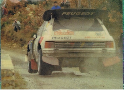 Timo Salonen - Seppo Harjanne
54º Rallye Automobile de Monte-Carlo 1986. Peugeot 205 Turbo 16 (24 FGV 75). Clasificado 2º.

Del 18 al 24 de Enero, Monte-Carlo.
Superficie: asfalto - nieve.

El Rally tenía un total de 3984.00 km de los que 881.20 km divididos en 36 tramos eran especiales.

Tomaron la salida 156 equipos, finalizaron 65.@
Palabras clave: Timo_Salonen;Seppo_Harjanne;Peugeot;Turbo;T16;Montecarlo;Grupo_B;1986