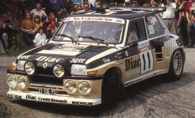 François Chatriot - Michel Périn
30º Tour de Corse 1986. Renault 5 Maxi Turbo (27 FJE 759). Clasificado 2º.

Del 1 al 3 de Mayo, Ajaccio, Córcega, Francia.
Superficie: asfalto.
El Rally tenia un total de 1551.00 km de los que 1122.34 km divididos en 30 tramos eran especiales. (4 de ellos fueron cancelados. SS12 Figarella - Cardo de 15.75 Km, SS18 Corte - Taverna de 26.84 Km, SS19 Moltifao - Speloncato de 38.16 Km y SS20 Corbara - Calenzana de 23.69 Km. Los 3 últimos por el fatal accidente de Henri y Sergio).
Tomaron la salida 122 equipos, finalizaron 31.

En esta edición habí­an 5 tramos de 50 o mas Km cronometrados, SS7 Cozzano - Col de la Serra de 50.84, SS8 Muracciole - Abbazia de 50.00, SS10 Pont d'Altiani - Pont St Laurent de 56.01, SS14 Prunelli - San Pancrazio de 55.67 y SS17 Campe Militaire - Corte de 58.14. Uno de mas de 70 km, SS23 Saint Roch - Suaricchio de 78.19, y otro, el último, SS30 Liamone - Suaricchio de 83.16 Km.

Aquí dejo los kilómetros de cada uno de los 30 tramos del Rally:

1ª ETAPA (01-Mayo-1986)
SS1 Verghia - Pont de la Masina de 38.09 km
SS2 Sainte Marie Sicche - Moca 1 de 23.96 km
SS3 Petreto - Aullene 1 de 20.03 km
SS4 Zerubia - Santa Giulia de 30.60 km
SS5 Sartene - Zonza de 44.23 km
SS6 Aullene - Zicavo de 25.59 km
SS7 Cozzano - Col de la Serra de 50.84 km
SS8 Muracciole - Abbazia de 50.00 km
SS9 Campo al Quarcio - Ponte de Noceta de 33.77 km
SS10 Pont d'Altiani - Pont St Laurent de 56.01 km
SS11 Ponte Rosso - Borgo de 42.29 km

TOTAL ETAPA 415.41 km

2ª ETAPA (02 Mayo-1986)
SS12 Figarella - Cardo (cancelado) de 15.75 km
SS13 Saint Florent - Col de San Stefano de 26.81 km
SS14 Prunelli - San Pancrazio de 55.67 km
SS15 Folelli - Santa Lucia di Moriani de 18.49 km
SS16 Moriani Plage - Orsoni de 20.10 km
SS17 Campe Militaire Corte de 58.14 km
SS18 Corte - Taverna (cancelado) de 26.84 km
SS19 Moltifao - Speloncato (cancelado) de 38.16 km
SS20 Corbara - Calenzana (cancelado) de 23.69 km

TOTAL ETAPA 283.65 km

3ª ETAPA (03-Mayo-1986)
SS21 Norte Dame de la Serra - Pont du Fango de 28.77 km
SS22 Fango - Ota de 48.59 km
SS23 Saint Roch - Suaricchio de 78.19 km
SS24 Tavera - Pont de Mezzana de 30.57 km
SS25 Sainte Marie Sicche - Moca 2 de 23.96 km
SS26 Petreto - Aullene 2 de 20.03 km
SS27 Sorbollano - Santa Giulia de 35.59 km
SS28 Calvese - Agosta Plage de 38.69 km
SS29 Plaine de Peri - Capiglioli de 35.73 km
SS30 Liamone - Suaricchio 83.16 km

TOTAL ETAPA 423.28 km.
SUMANDO LAS TRES ETAPAS, ESTAMOS HABLANDO DE 1122.34 KM CRONOMETRADOS... UNA SALVAJADA...@
Palabras clave: ;Renault;Maxiturbo;Grupo_B;Corcega;1986