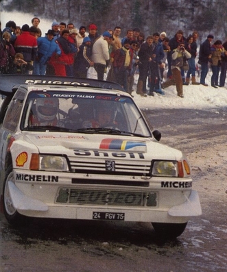 Timo Salonen - Seppo Harjanne
54º Rallye Automobile de Monte-Carlo 1986. Peugeot 205 Turbo 16 (24 FGV 75). Clasificado 2º.

Del 18 al 24 de Enero, Monte-Carlo.
Superficie: asfalto - nieve.

El Rally tenía un total de 3984.00 km de los que 881.20 km divididos en 36 tramos eran especiales.

Tomaron la salida 156 equipos, finalizaron 65.@
Palabras clave: Timo_Salonen;Peugeot;Turbo;T16;Montecarlo;Grupo_B;1986