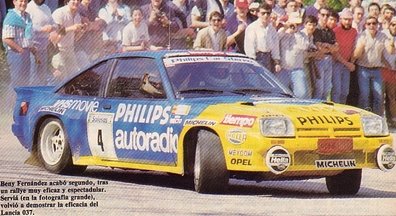 Benigno (Beny) Fernández - Jose Lopez Orozco
10º Rallye Villa de Llanes 1986. Opel Manta 400. Clasificado 2º.

El 1 de Junio, Llanes, Asturias, España.
Superficie: asfalto.

Tomaron la salida 52 equipos, finalizaron 35.@
Palabras clave: Beny_Fernandez;Jose_Lopez_Orozco;Llanes;Opel;Manta;1986