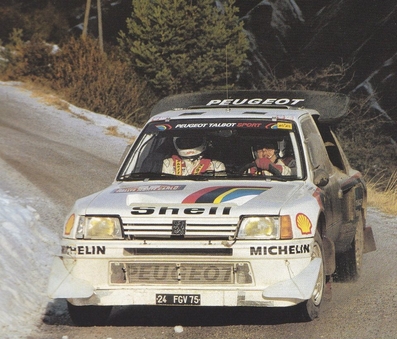 Timo Salonen - Seppo Harjanne
54º Rallye Automobile de Monte-Carlo 1986. Peugeot 205 Turbo 16 (24 FGV 75). Clasificado 2º.

Del 18 al 24 de Enero, Monte-Carlo.
Superficie: asfalto - nieve.

El Rally tenía un total de 3984.00 km de los que 881.20 km divididos en 36 tramos eran especiales.

Tomaron la salida 156 equipos, finalizaron 65.@
Palabras clave: Timo_Salonen;Peugeot;Turbo;Montecarlo;Grupo_B;1986