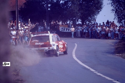 Marc Duez - Willy Lux
22º Ypres 24 Horas Rally 1986. MG Metro 6R4 (C730 HOF). Clasificado 3º.

Del 27 al 29 de Junio, Ypres, Bélgica.
Superficie: asfalto.

El Rally estaba dividido en 2 etapas y 411.41 km cronometrados divididos en 37 tramos especiales.

Tomaron la salida 155 equipos, finalizaron 70.@
Palabras clave: ;MG,Metro;Ypres;1986;Grupo_B