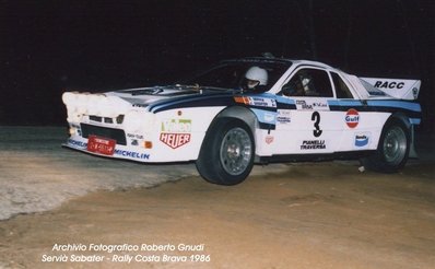 Salvador Servià i Costa - Jordi Sabater
34º Rally Costa Brava 1986. Lancia Rally 037 (2M 5511 P). Clasificado 3º.

Del 21 al 23 de Febrero, Lloret de Mar, Girona, Catalunya, España.
Superficie: asfalto - tierra. 557.00 km

El Rally tenia un total de 1293.91 Km de los que 557.07 Km divididos en 29 tramos eran especiales.

Se inscribieron 110 equipos, tomaron la salida 94, finalizaron 30.

© Roberto Gnudi.
@
Palabras clave: Salvador_Servia;Jordi_Sabater;Lancia;Rally;Grupo_B;1986;Costa_Brava;España;Spain