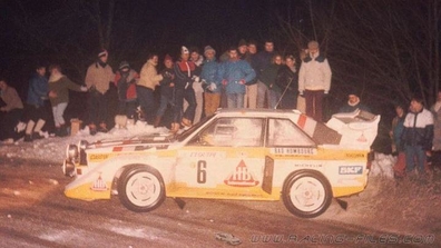 Hannu Mikkola - Arne Hertz
54º Rallye Automobile de Monte-Carlo 1986. Audi Sport Quattro S1 E2 (IN-NW 4). Clasificado 3º.

Del 18 al 24 de Enero, Monte-Carlo.
Superficie: asfalto - nieve.

El Rally tenía un total de 3984.00 km de los que 881.20 km divididos en 36 tramos eran especiales.

Tomaron la salida 156 equipos, finalizaron 65.@
Palabras clave: ;Audi;Sport;Quattro;Montecarlo;1986;Grupo_B