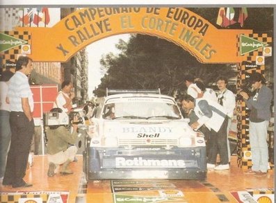 Jimmy McRae - lan Grimdod
10º Rally Corte Inglés 1986. MG Metro 6R4 (C749 LFM). Clasificado 3º.

Del 4 al 6 de Julio, Las Palmas de Gran Canaria, España.
Superficie: asfalto.

El Rally tenia un total de 693.00 km de los que 288.00 km divididos en 18 tramos eran especiales.

Tomaron la salida 70 equipos finalizaron 36.@
Palabras clave: Jimmy_McRae;Ian_Grimdod;Grupo_B;MG;Metro;Corte_Ingles;Canarias;1986