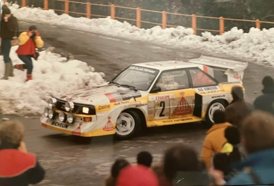Walter Röhrl - Christian Geistdörfer
54º Rallye Automobile de Monte-Carlo 1986. Audi Sport Quattro S1 E2 (IN-NL 23). Clasificado 4º.

Del 18 al 24 de Enero, Monte-Carlo.
Superficie: asfalto - nieve.

El Rally tenía un total de 3984.00 km de los que 881.20 km divididos en 36 tramos eran especiales.

Tomaron la salida 156 equipos, finalizaron 65.

© Father of Cyprien Pellegrin
@
Palabras clave: Audi;Quattro;Walter_Röhrl;Grupo_B;Quattro;Sport;1986