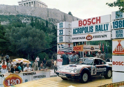 Saeed Al-Hajri - John Spiller
33º Acropolis Rally 1986. Porsche 911 SC RS (A815 CCF). Clasificado 4º.

Del 2 al 4 de Junio, Atenas, Grecia.
Superficie: tierra.

El Rally tení­a un total de 1890.00 km de los que 572.13 km divididos en 46 tramos eran especiales (8 de ellas fueron cancelados SS8, SS9, SS10, SS14, SS16, SS21, SS36 y SS45)

Tomaron la salida 101 equipos, finalizaron 34.@
Palabras clave: ;Porsche;Grupo_B;Acropolis;Grecia;1986