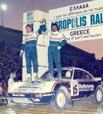 Saeed Al-Hajri - John Spiller
33º Acropolis Rally 1986. Porsche 911 SC RS (A815 CCF). Clasificado 4º.

Del 2 al 4 de Junio, Atenas, Grecia.
Superficie: tierra.

El Rally tení­a un total de 1890.00 km de los que 572.13 km divididos en 46 tramos eran especiales (8 de ellas fueron cancelados SS8, SS9, SS10, SS14, SS16, SS21, SS36 y SS45)

Tomaron la salida 101 equipos, finalizaron 34.@
Palabras clave: Porsche;Grupo_B;Acropolis;Grecia;1986