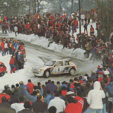 Juha Kankkunen - Juha Piironen
54º Rallye Automobile de Monte-Carlo 1986. Peugeot 205 Turbo 16 E2 (25 FGV 75). Clasificado 5º.

Del 18 al 24 de Enero, Monte-Carlo.
Superficie: asfalto - nieve.

El Rally tenía un total de 3984.00 km de los que 881.20 km divididos en 36 tramos eran especiales.

Tomaron la salida 156 equipos, finalizaron 65.@
Palabras clave: ;Peugeot;Turbo;Grupo_B;Montecarlo;1986