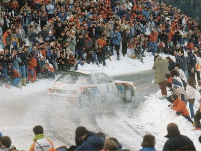 Juha Kankkunen - Juha Piironen
54º Rallye Automobile de Monte-Carlo 1986. Peugeot 205 Turbo 16 E2 (25 FGV 75). Clasificado 5º.

Del 18 al 24 de Enero, Monte-Carlo.
Superficie: asfalto - nieve.

El Rally tenía un total de 3984.00 km de los que 881.20 km divididos en 36 tramos eran especiales.

Tomaron la salida 156 equipos, finalizaron 65.@
Palabras clave: Juha_Kankkunen;Peugeot;Turbo;Grupo_B;Montecarlo;1986