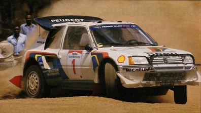 Juha Kankkunen - Juha Piironen
34º Marlboro Safari Rally Kenya 1986. Peugeot 205 Turbo 16 E2 (287 FPF 75). Clasificado 5º.

Del 29 de Marzo al 2 de Abril, Nairobi, Kenya, África.
Superficie: tierra.

El Rally tenia un total de 4.190 km con 63 controles horarios.

Tomaron la salida 69 equipos, finalizaron 16.@
Palabras clave: Juha_Piironen;Peugeot;Turbo;Safari;1986;grupo_B