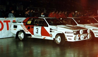 Björn Waldegård - Fred Gallagher
21º Toyota Olympus Rally 1986. Toyota Celica Twincam Turbo (K-AM 2510). Clasificado 5º.

Última aparición Oficial de los coches Grupo B en una prueba válida para el Mundial de Rallys.

De 4 al 7 de Diciembre, Tacoma - Tumwater, Washington, Estados Unidos.
Superficie: tierra.

El Rally tenía un total de 540.65 km cronometrados divididos en 40 tramos especiales (uno de ellos fue cancelado SS6 Taylor Towne de 14.76 km).

Tomaron la salida 50 equipos, finalizaron 25.@
Palabras clave: ;Toyota;Celica;TCT;Grupo_B;1986;Parque_Cerrado;Olympus;EE.UU