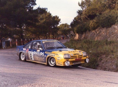 Josep Arqué - Xavier Montañola
22º Rally Catalunya 1986. Opel Manta 400. Clasificado 5º.

Del 23 al 26 de Octubre, Barcelona, Catalunya, España.
Superficie: asfalto.

El Rally tenia un total de 1246.00 km de los que 417.00 km divididos en 30 tramos eran especiales.

Tomaron la salida 84 equipos, finalizaron 49.@
Palabras clave: ;Opel;Manta;Grupo_B;Catalunya;1986;España;Spain