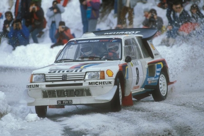 Bruno Saby - Jean-François Fauchille
54º Rallye Automobile de Monte-Carlo 1986. Peugeot 205 Turbo 16 E2 (26 FGV 75). Clasificado 6º.

Del 18 al 24 de Enero, Monte-Carlo.
Superficie: asfalto - nieve.

El Rally tenía un total de 3984.00 km de los que 881.20 km divididos en 36 tramos eran especiales.

Tomaron la salida 156 equipos, finalizaron 65.@
Palabras clave: ;Peugeot;Grupo_B;Montecarlo;1986;nieve