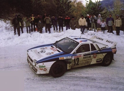 Salvador Servià i Costa  - Jordi Sabater
54º Rallye Automobile de Monte-Carlo 1986. Lancia Rally 037 (TO Y67908). Clasificado 7º y 1º sin tracción total.

Del 18 al 24 de Enero, Monte-Carlo.
Superficie: asfalto - nieve.

El Rally tenía un total de 3984.00 km de los que 881.20 km divididos en 36 tramos eran especiales.

Tomaron la salida 156 equipos, finalizaron 65.@
Palabras clave: Salvador_Servia;Lancia;Montecarlo;1986;Grupo_B;nieve