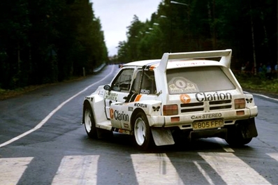 Per Eklund - Dave Whittock
36º Rally 1000 Lagos 1986. MG Metro 6R4 (C805 FFC). Clasificado 7º.

Del 5 al 7 de Septiembre, Jyväskylä, Finlandia.
Superficie: tierra.

El Rally tenia un total de 1344.89 km de los que 389.97 km divididos en 48 tramos eran especiales, (una de ellas fue cancelada SS8 Savo de 8.11 Km).

Se inscribieron 169 equipos, tomaron la salida 164, finalizaron 81.@
Palabras clave: ;MG;Metro;Finlandia;Grupo_B;1986