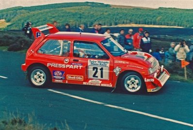 Cyril Bolton - Derek Ervine
24º Tudor Webasto Manx International Rally 1986. MG Metro 6R4. Clasificado 7º.

Del 11 al 13 de Septiembre, Douglas, Isla de Man.
Superficie: asfalto.

El Rally tenia un total de 412.85 km cronometrados divididos en 30 tramos especiales (2 de ellos fueron cancelados SS13 Glen Roy de 7.43 km y SS25 West Baldwin de 17.28km)
.
Tomaron la salida 112 equipos, finalizaron 55.@
Palabras clave: MG;Metro;Grupo_B;Manx_International;1986