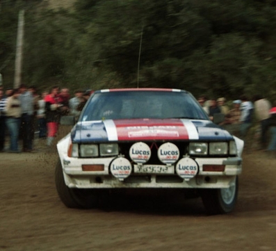 Paddy Davidson - Mike Carmichael
16º AWA Clarion Rally de Nueva Zelanda 1986. Nissan 240RS (MB6138). Clasificado 8º.

Del 5 al 8 de Julio, Auckland, Nueva Zelanda.
Superficie: tierra.

El Rally tenia un total de 1980 km de los que 597.76 km divididos en 35 tramos eran especiales, (uno de ellos fue cancelado SS26 Kawerau Forest de 26.73 Km).

Se inscribieron 55 equipos, tomaron la salida 52, finalizaron 40.@
Palabras clave: Paddy_Davidson;Nissan;Nueva_Zelanda;1986;Grupo_B