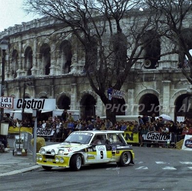 1º Rallye Sprint de Nimes 1986
Carlos Sainz
Renault 5 Maxiturbo (VA-4650-M)

El 7 de Abril en Nimes, Francia.
Superficie: asfalto con 1.24 km cronometrado.

Evento de exhibición (sin copiloto) el dí­a después de la finalización del 7º Rallye des Garrigues-Languedoc-Roussillon.

© Joan Al
@
Palabras clave: Carlos_Sainz;Nimes;Renault;Maxiturbo;Grupo_B;1986;Evento_exhibicion